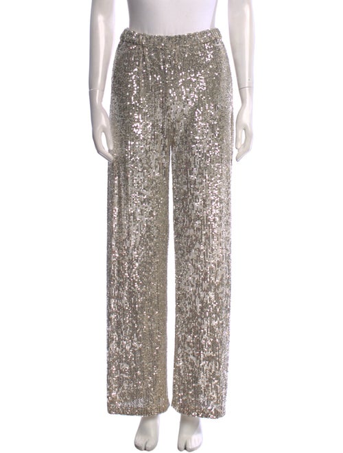 Naeem Khan Sequin Wide Leg Pants