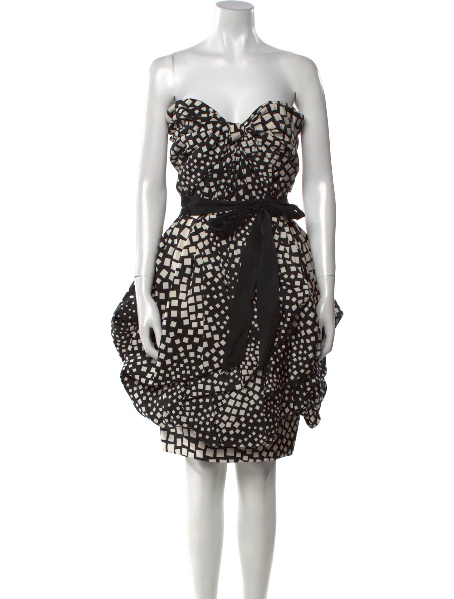 Naeem Khan Polka Dot Print Knee-Length Dress