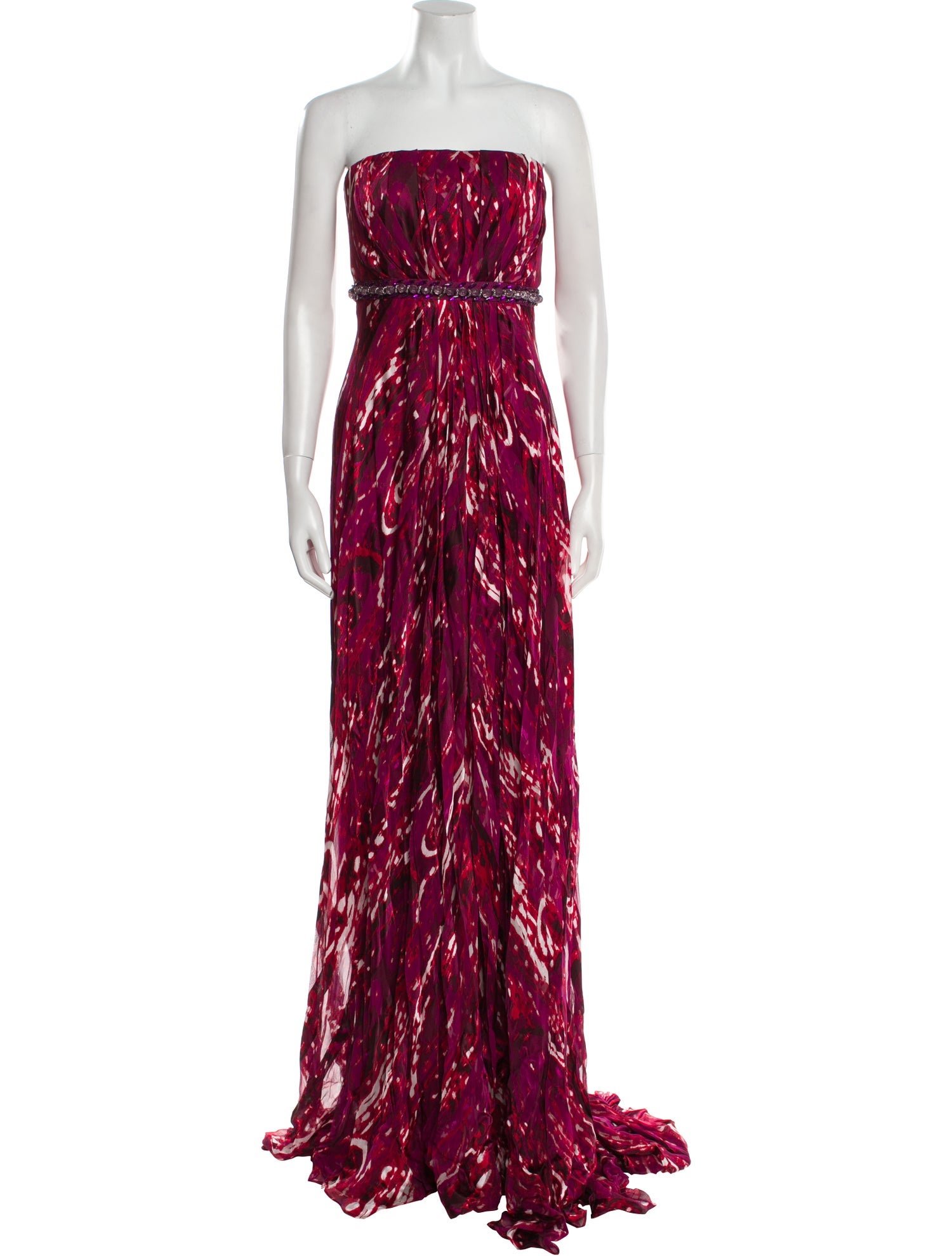 Naeem Khan Printed Long Dress