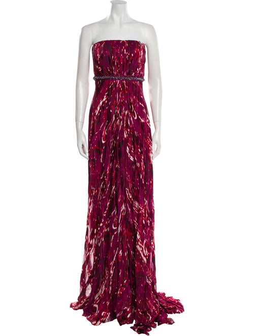 Naeem Khan Printed Long Dress