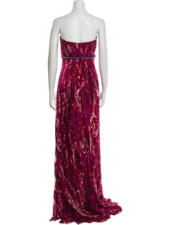 Naeem Khan Printed Long Dress