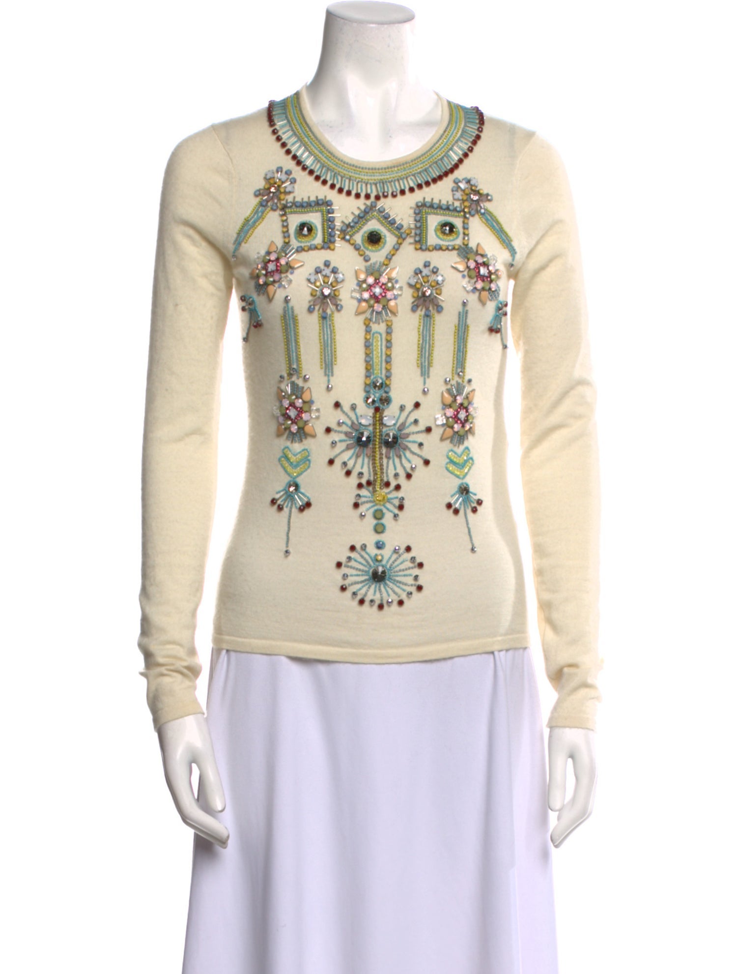 Naeem Khan Cashmere Printed Sweater