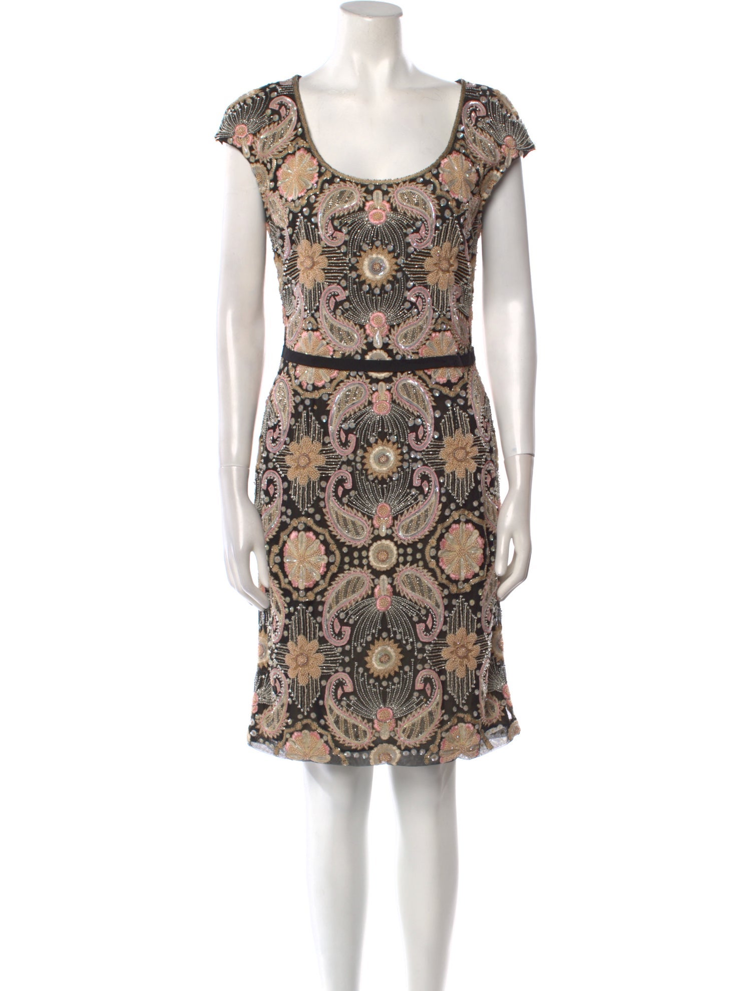 Naeem Khan Silk Knee-Length Dress