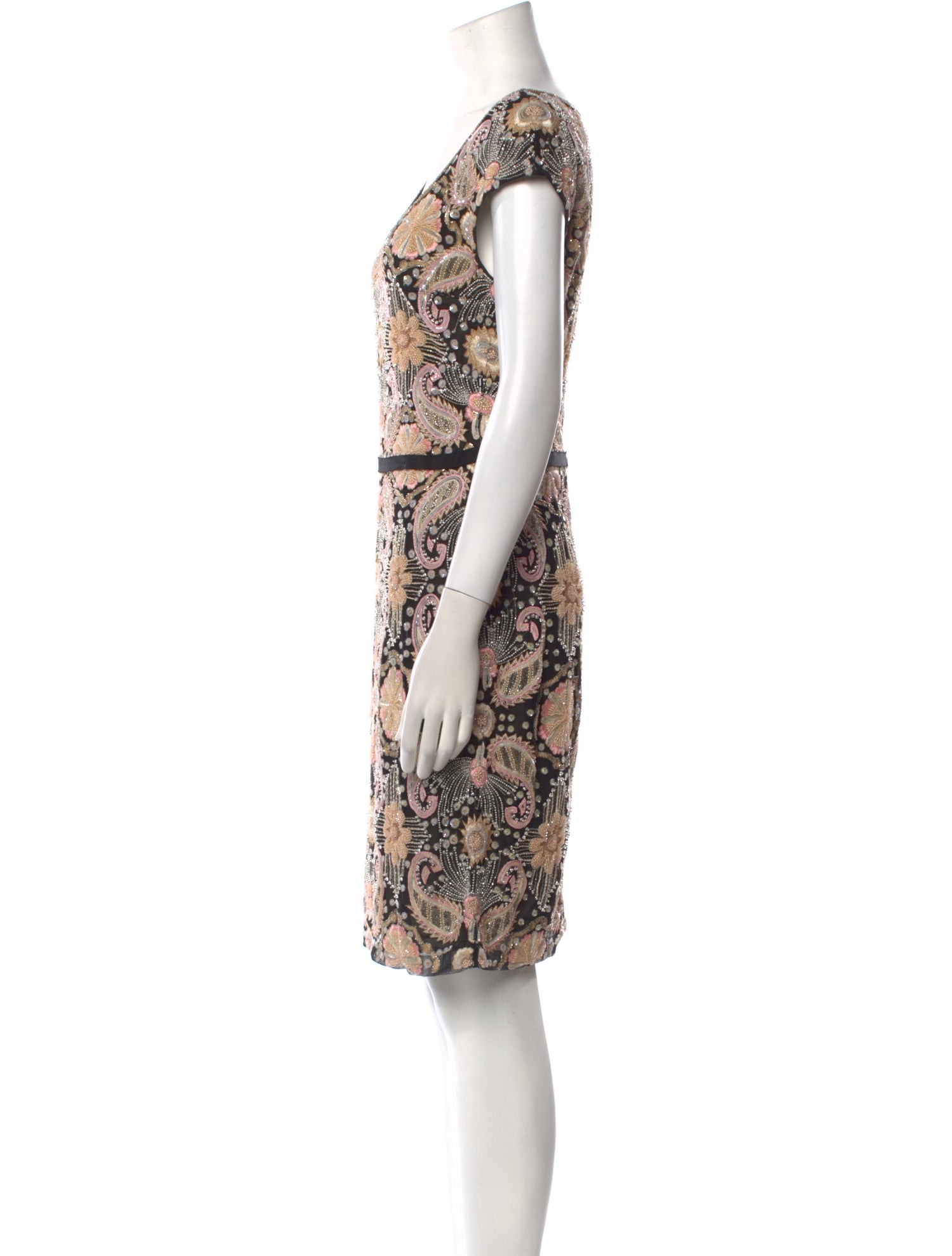 Naeem Khan Silk Knee-Length Dress