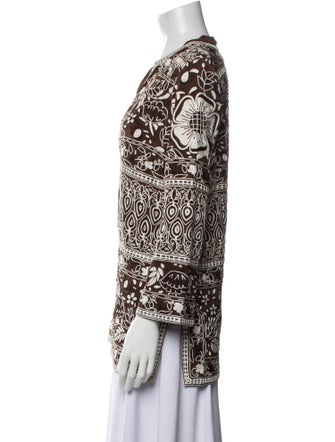 Naeem Khan Silk Printed Tunic