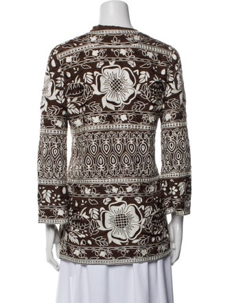 Naeem Khan Silk Printed Tunic