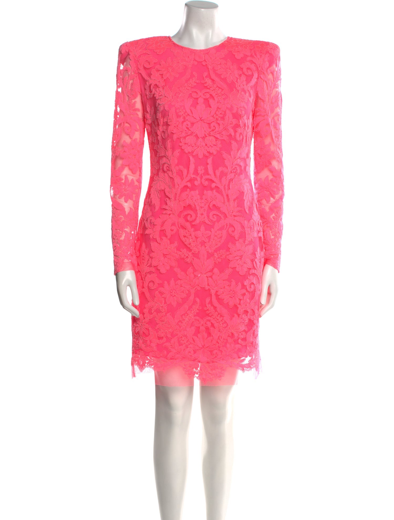 Naeem Khan Lace Pattern Knee-Length Dress