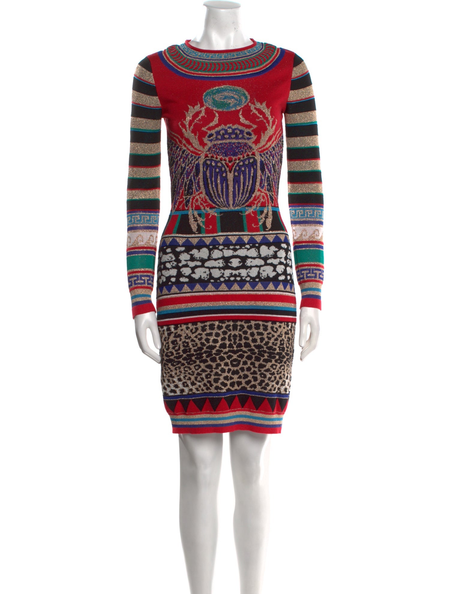 Naeem Khan Striped Mini Dress