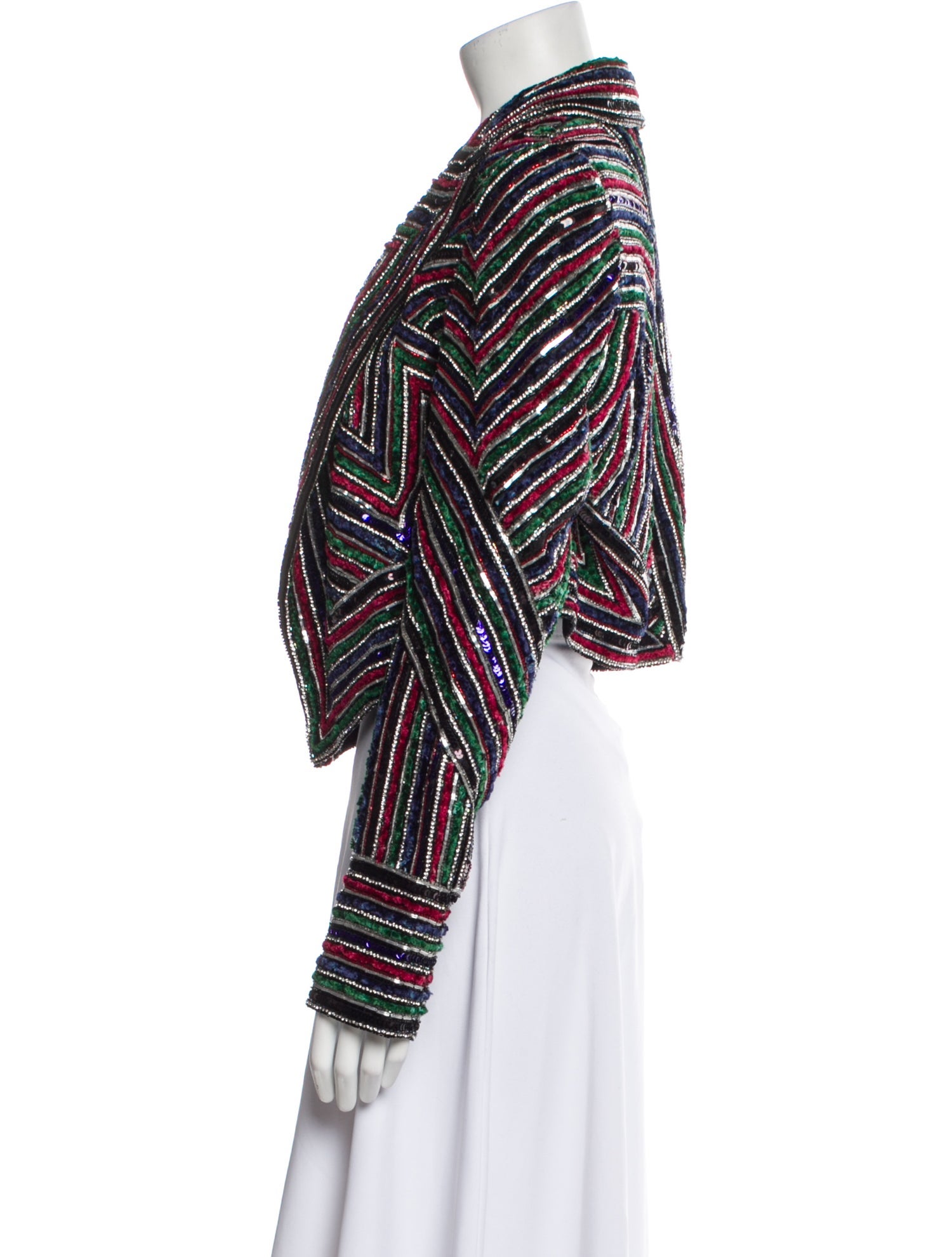 Naeem Khan Silk Striped Blazer
