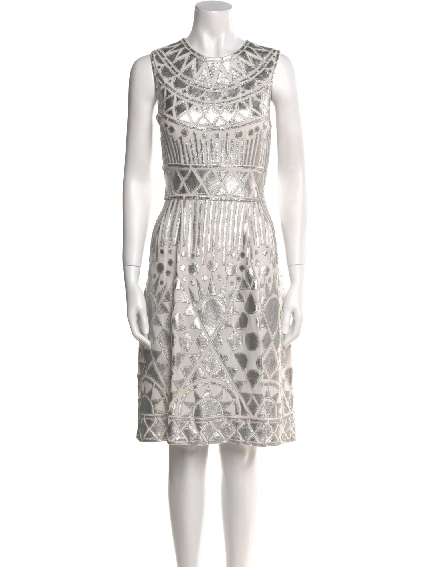 Naeem Khan Silk Knee-Length Dress