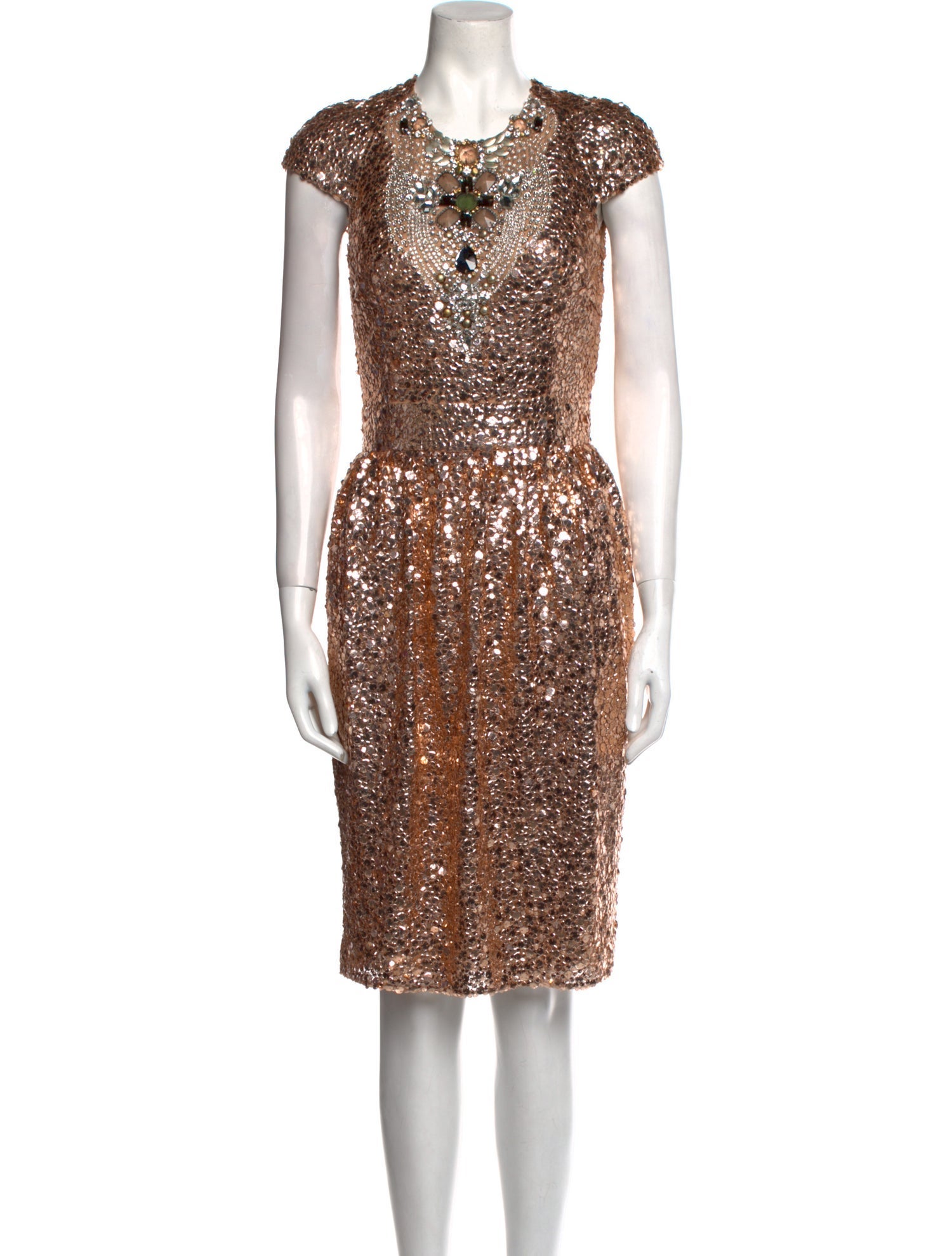 Naeem Khan Silk Knee-Length Dress