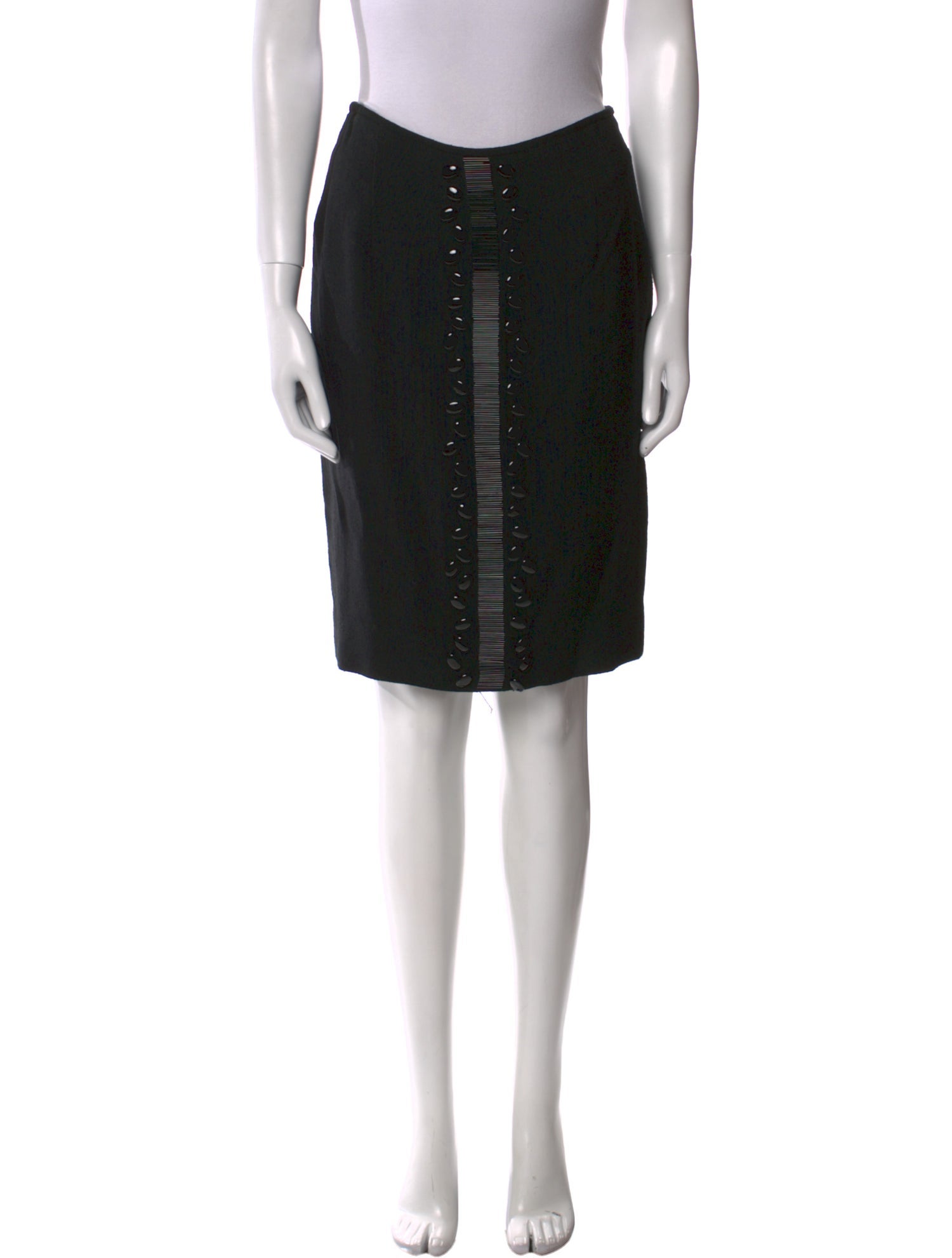 Naeem Khan Silk Knee-Length Skirt