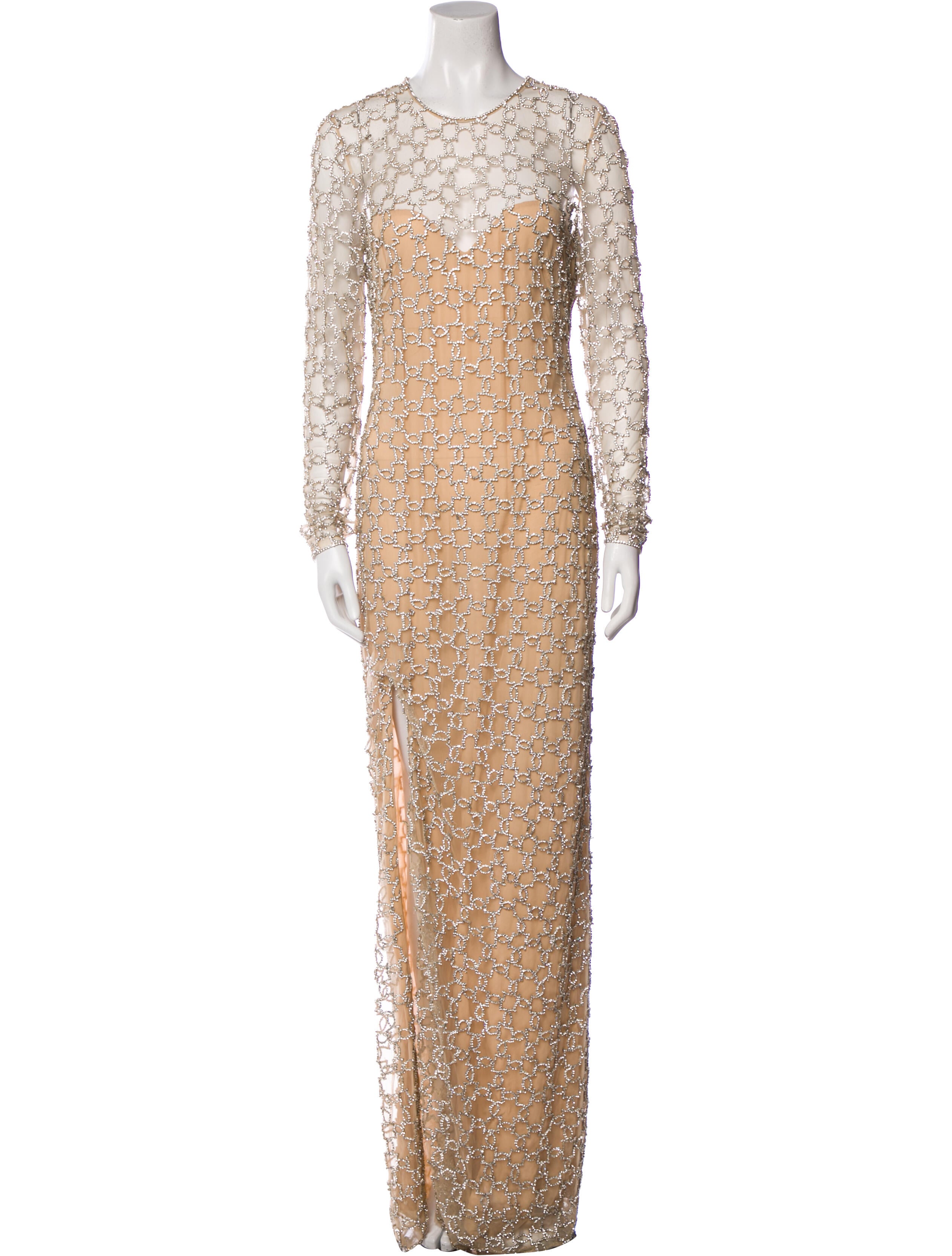 Naeem Khan Crew Neck Long Dress