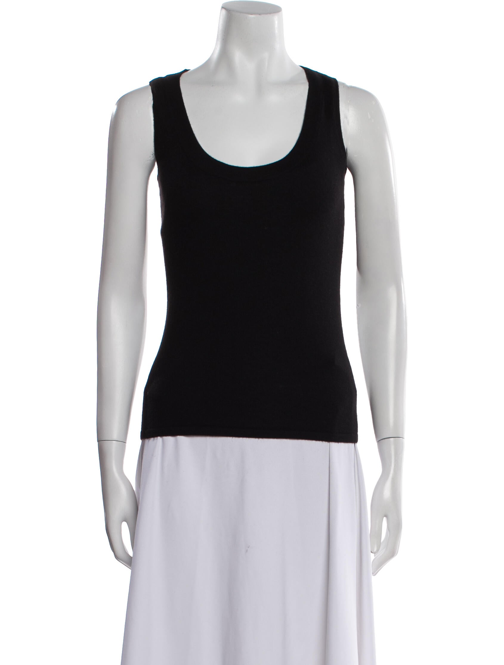 Naeem Khan Cashmere Scoop Neck Top