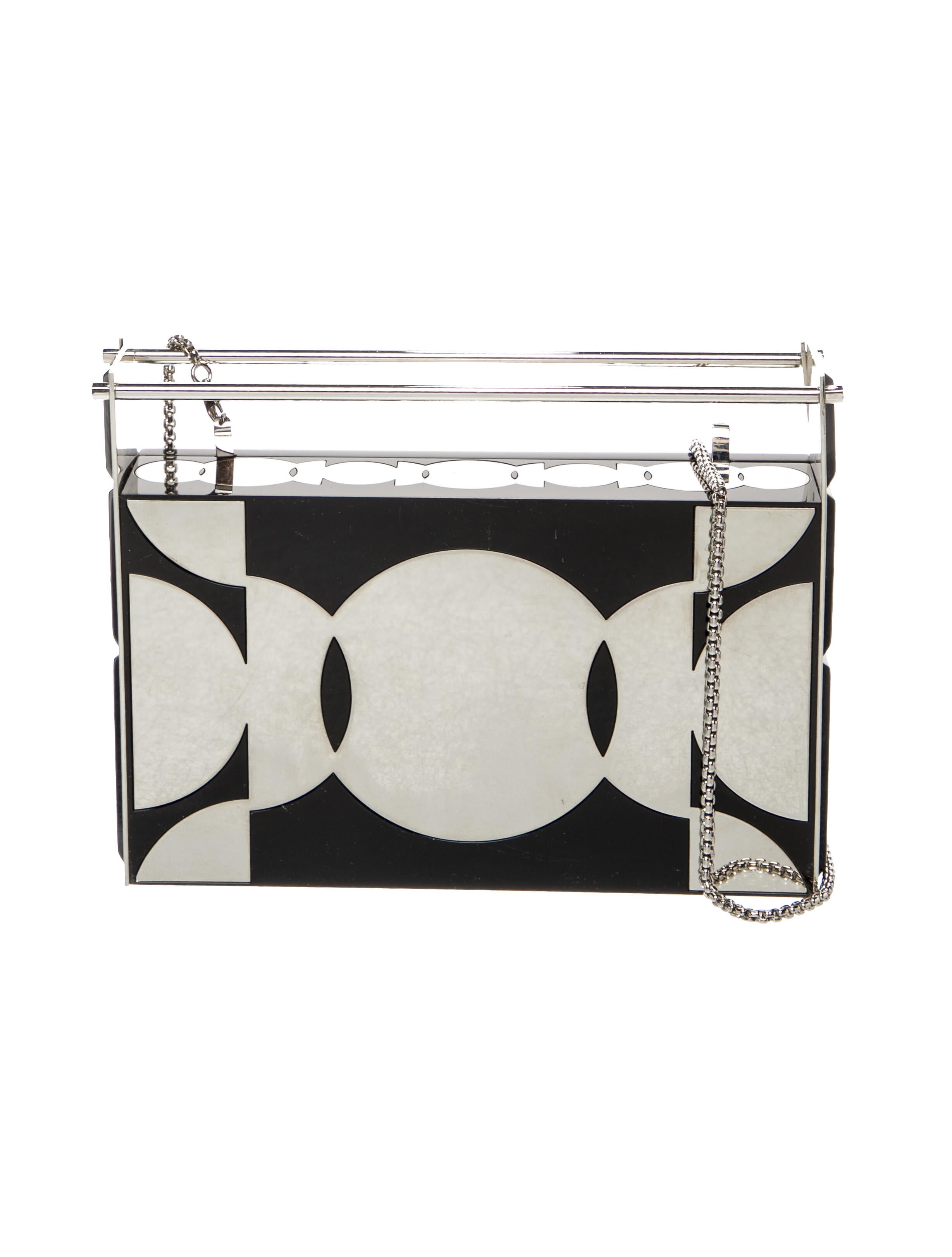 Naeem Khan Acrylic Top Handle Bag
