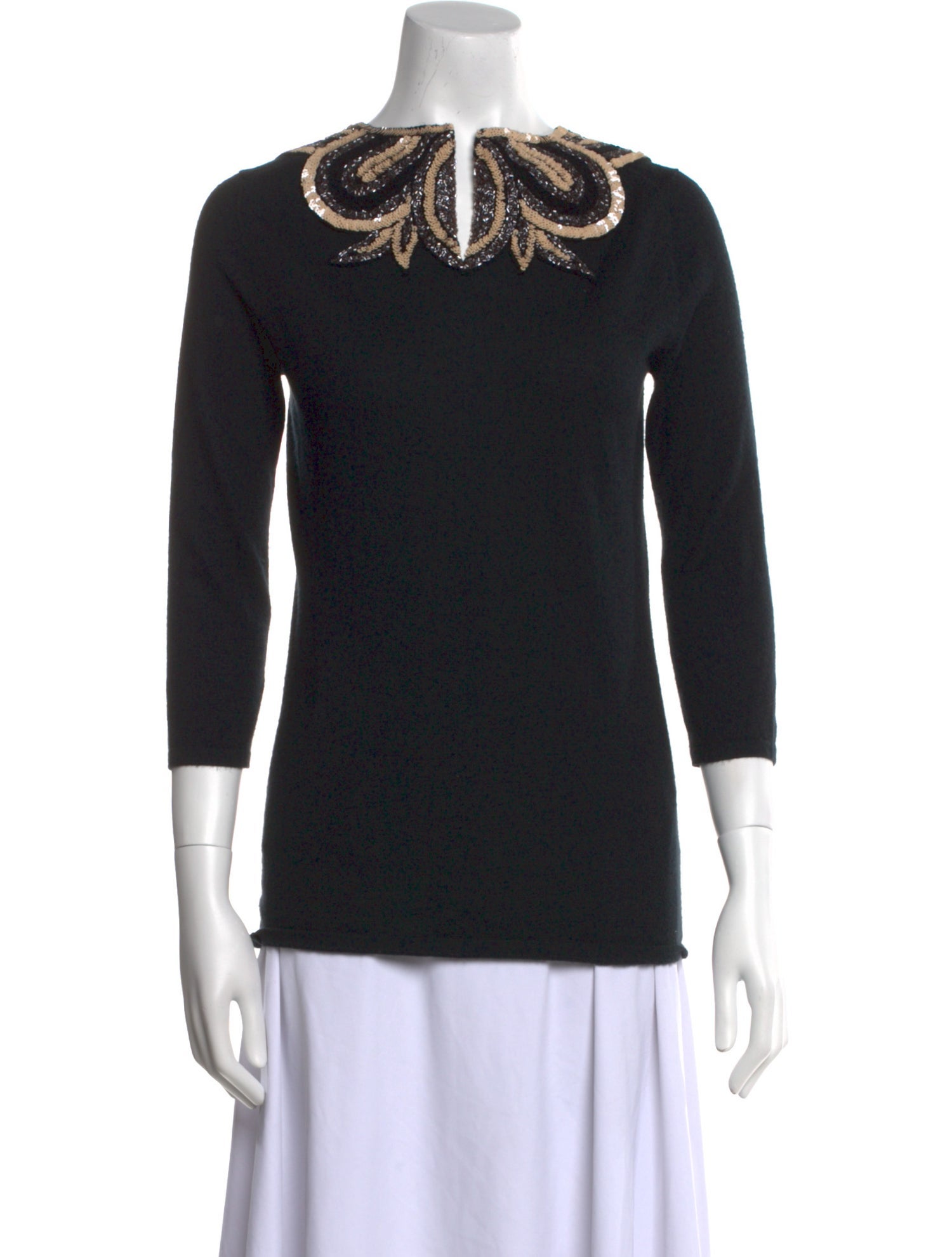 Naeem Khan Cashmere Crew Neck Sweater