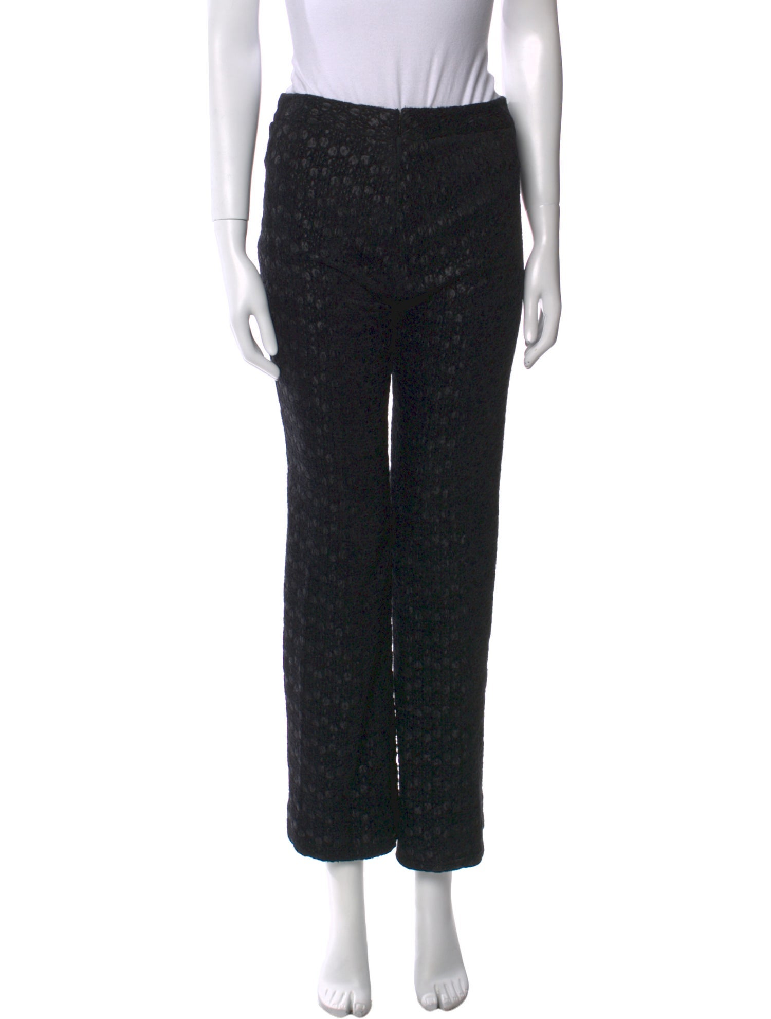 Naeem Khan Silk Straight Leg Pants