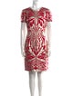 Naeem Khan Printed Knee-Length Dress