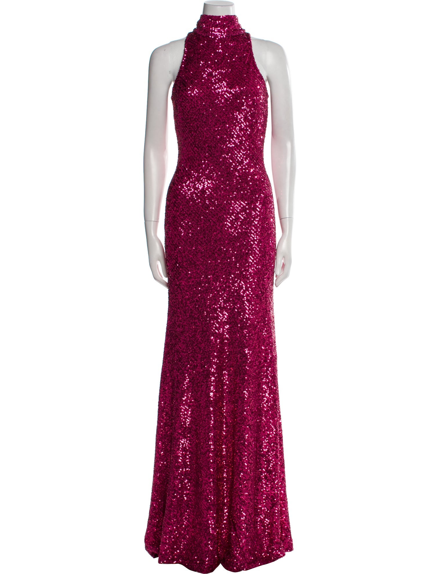 Naeem Khan Mock Neck Long Dress