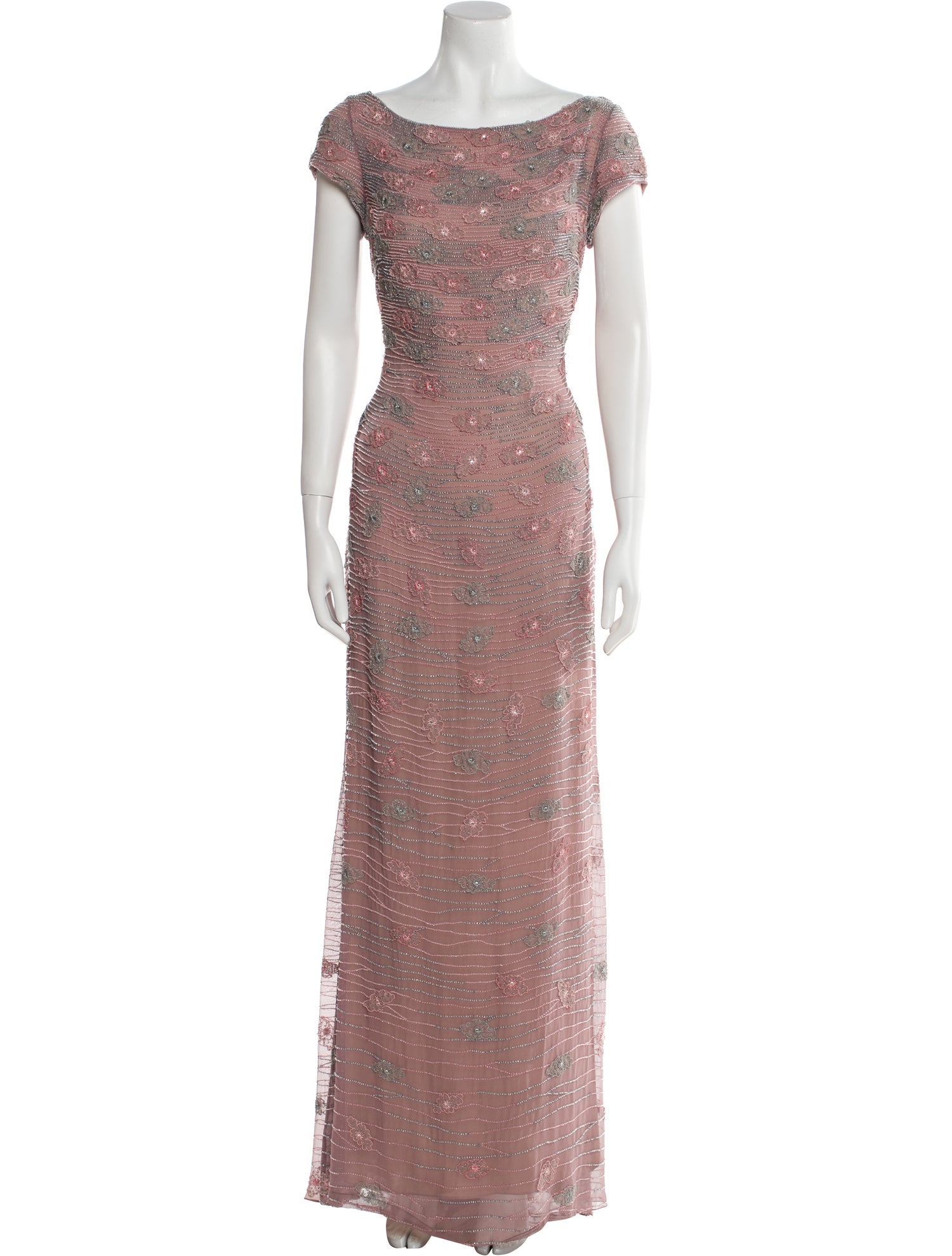 Naeem Khan Bateau Neckline Long Dress
