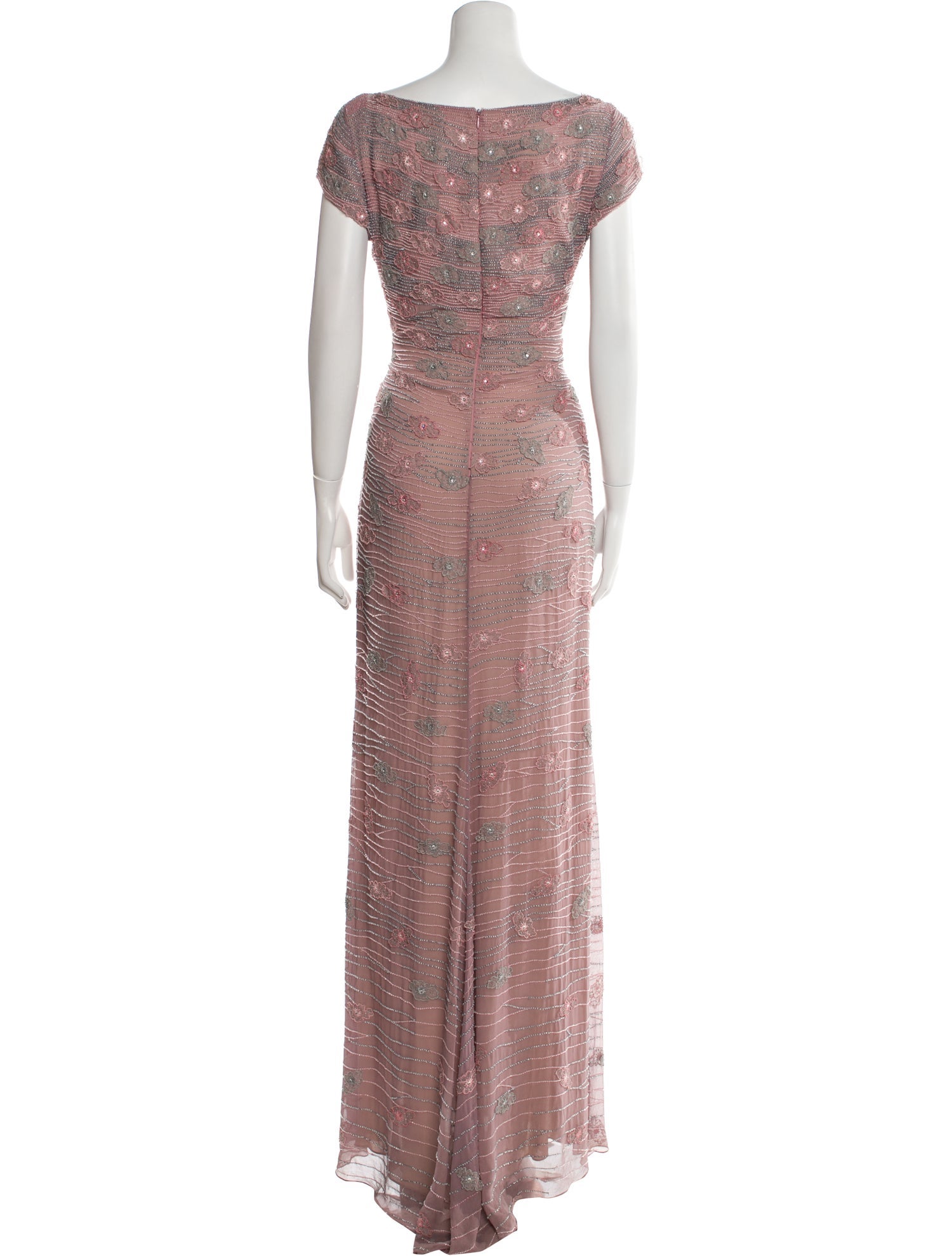 Naeem Khan Bateau Neckline Long Dress