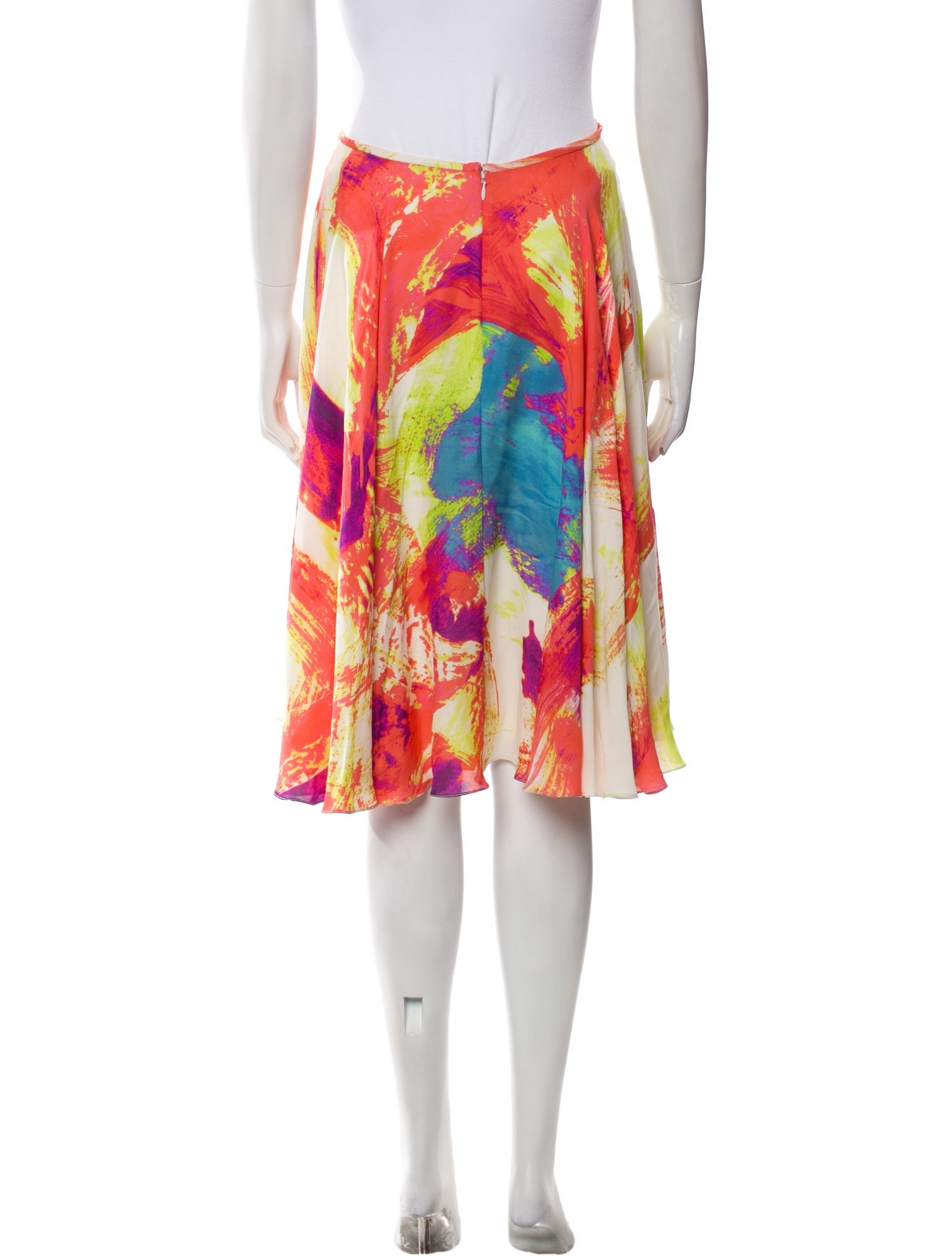 Naeem Khan Silk Knee-Length Skirt