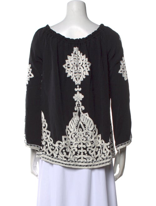 Naeem Khan Silk Printed Blouse