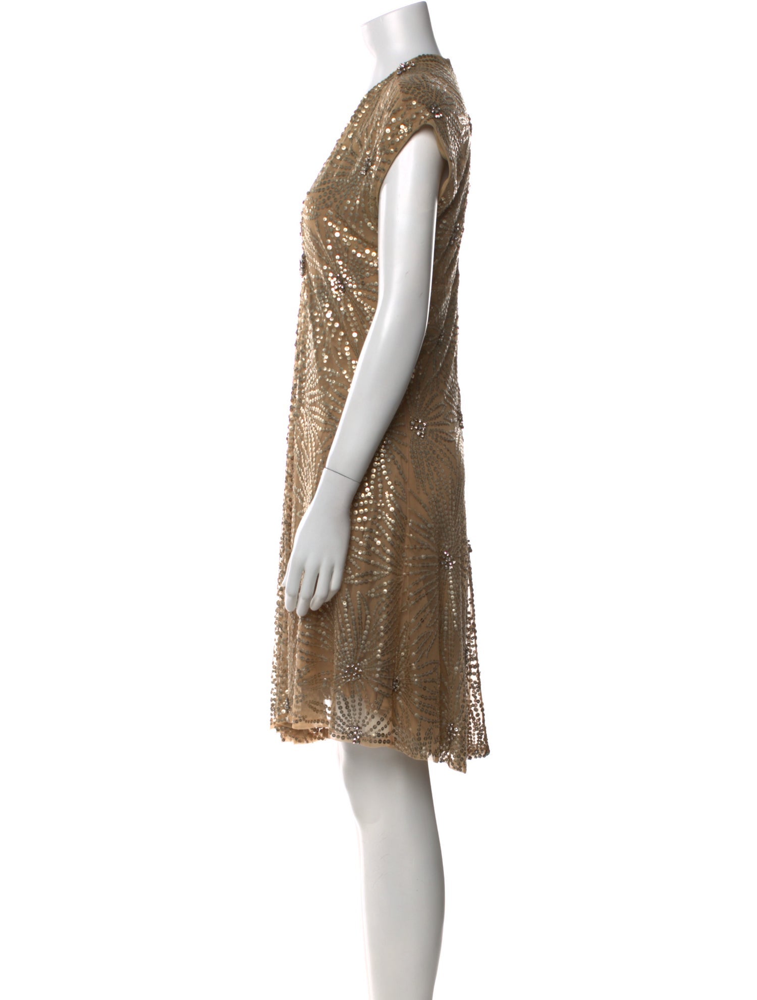 Naeem Khan V-Neck Mini Dress