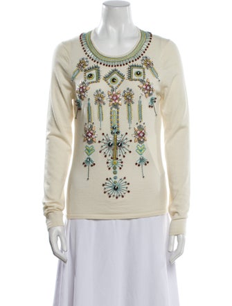 Naeem Khan Cashmere Printed Sweater