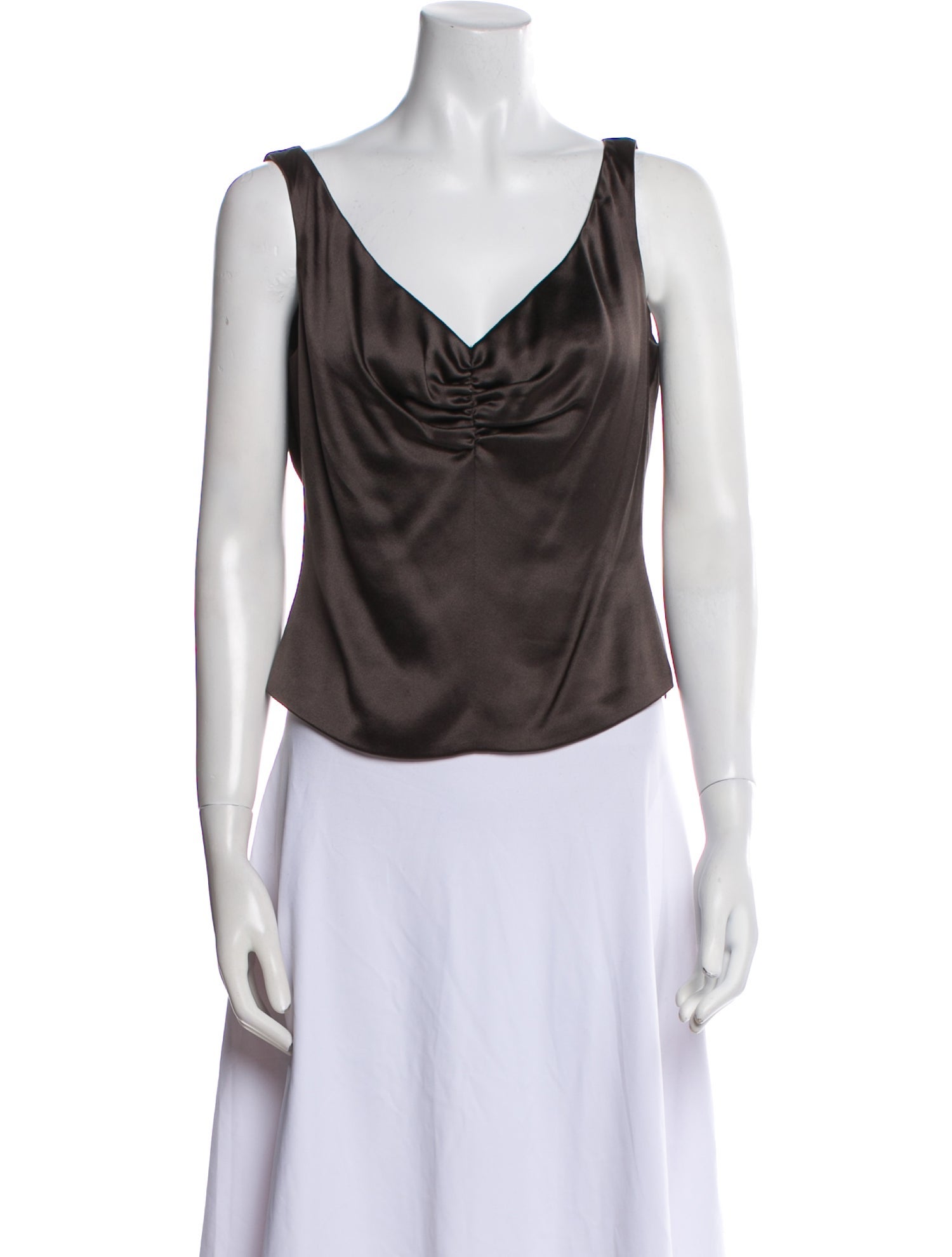 Naeem Khan Cowl Neck Sleeveless Top