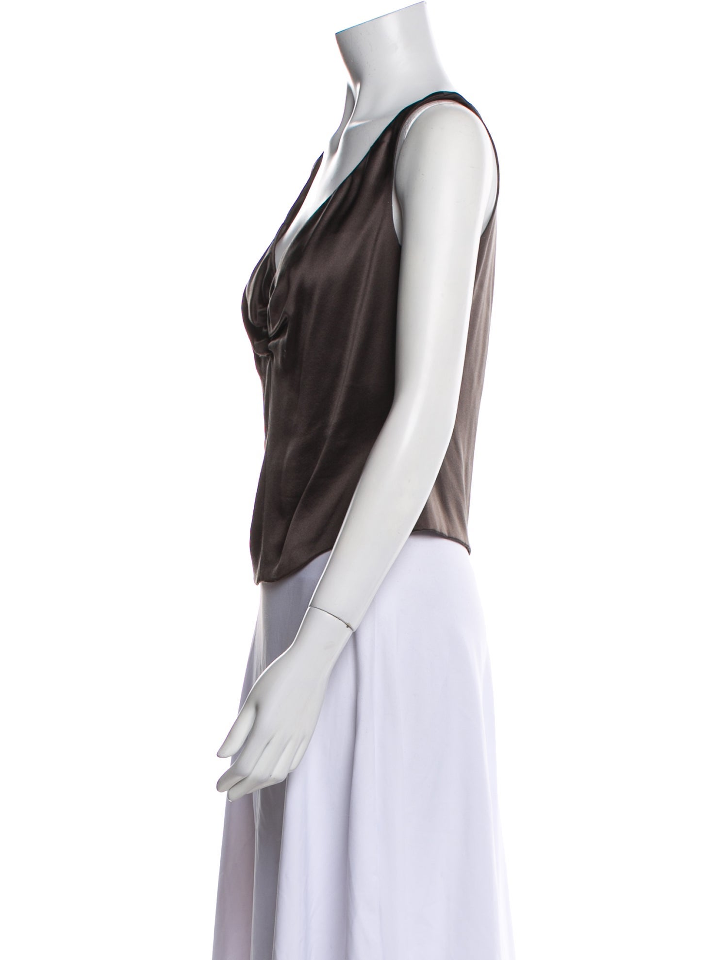 Naeem Khan Cowl Neck Sleeveless Top