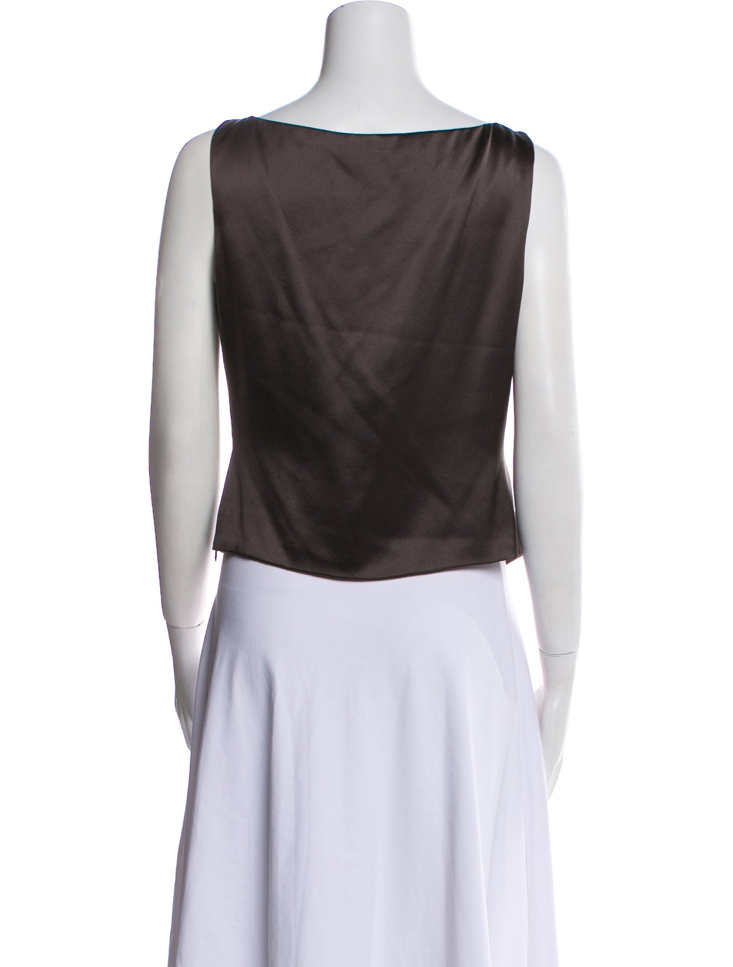 Naeem Khan Cowl Neck Sleeveless Top