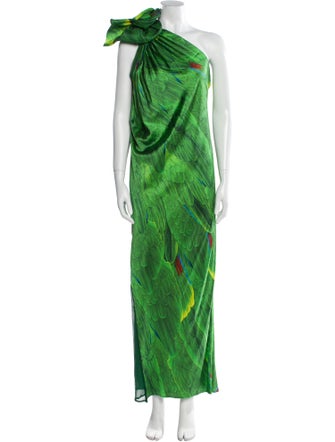 Naeem Khan Printed Long Dress