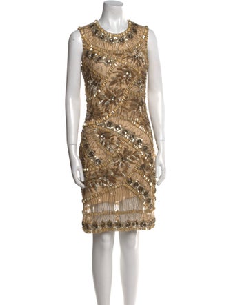 Naeem Khan Printed Mini Dress