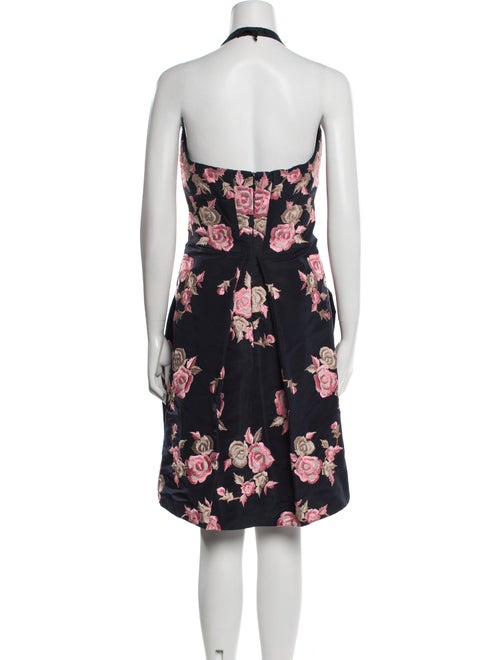 Naeem Khan Floral Print Knee-Length Dress
