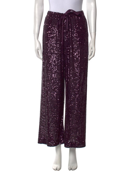 Naeem Khan Printed Wide Leg Pants