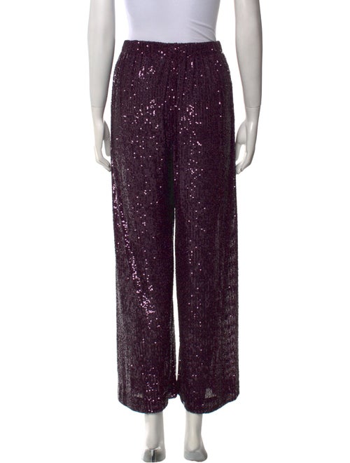 Naeem Khan Printed Wide Leg Pants
