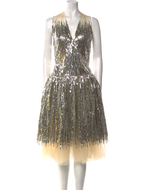 Naeem Khan Patterned Midi Length Dress