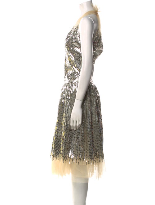 Naeem Khan Patterned Midi Length Dress