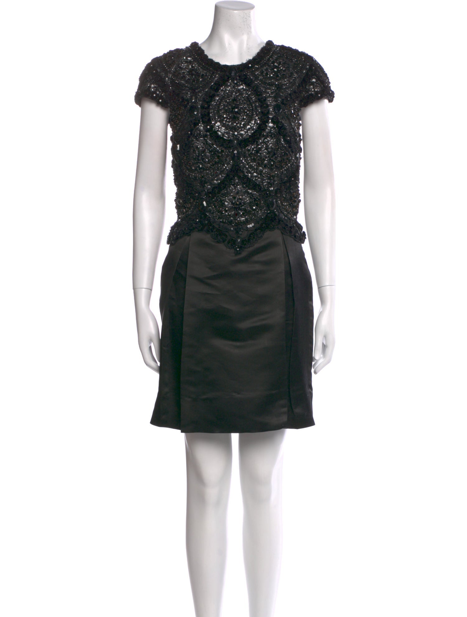 Naeem Khan Crew Neck Mini Dress