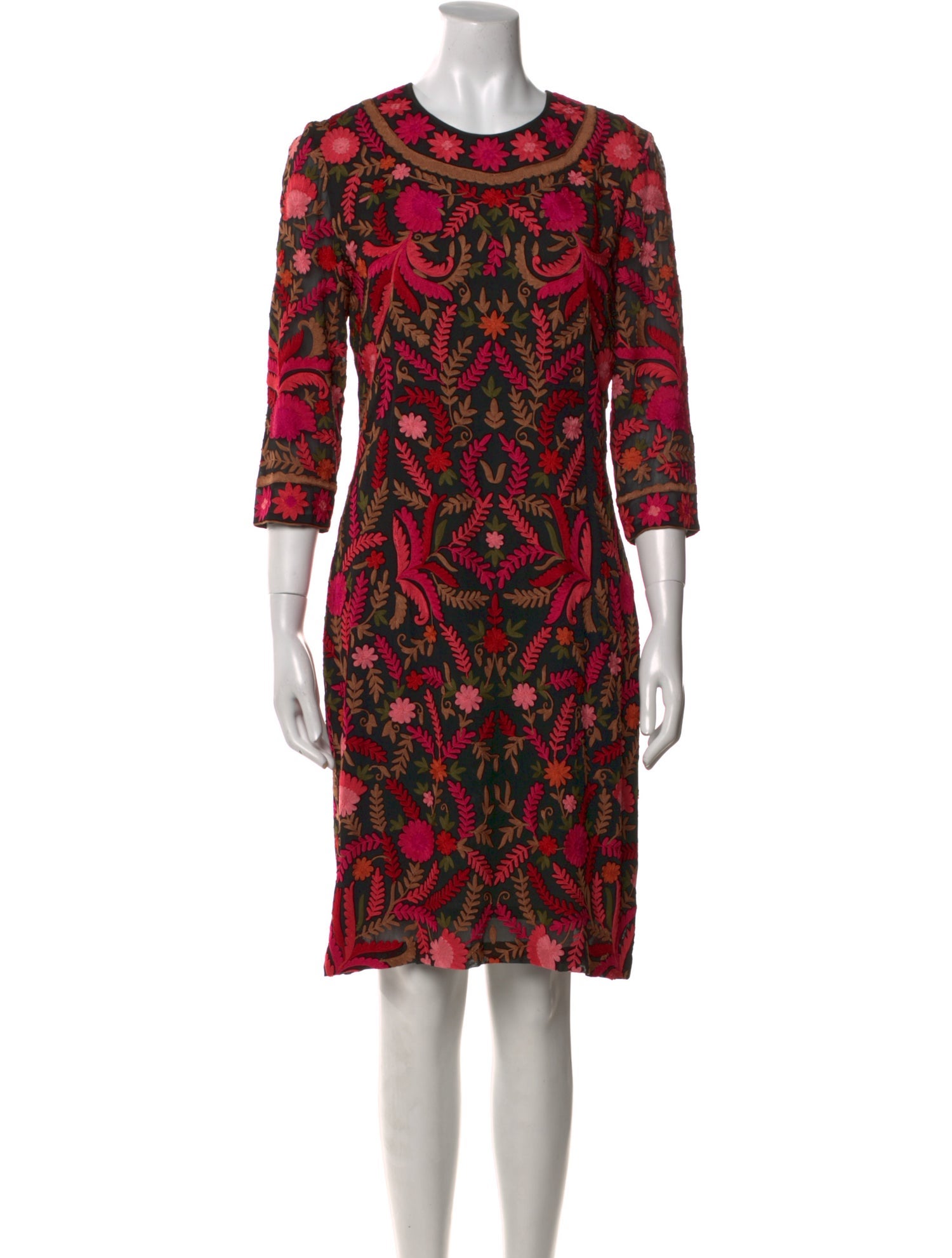 Naeem Khan Silk Knee-Length Dress