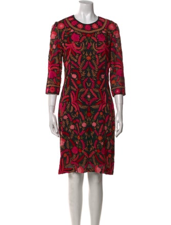Naeem Khan Silk Knee-Length Dress