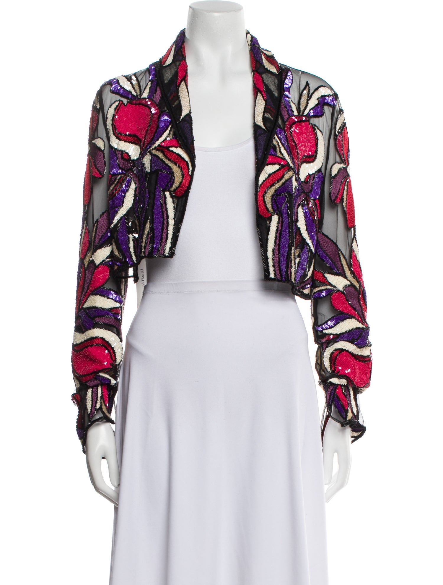 Naeem Khan Nylon Printed Bolero