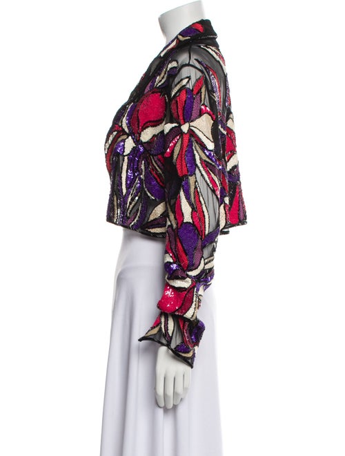 Naeem Khan Nylon Printed Bolero