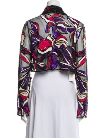 Naeem Khan Nylon Printed Bolero