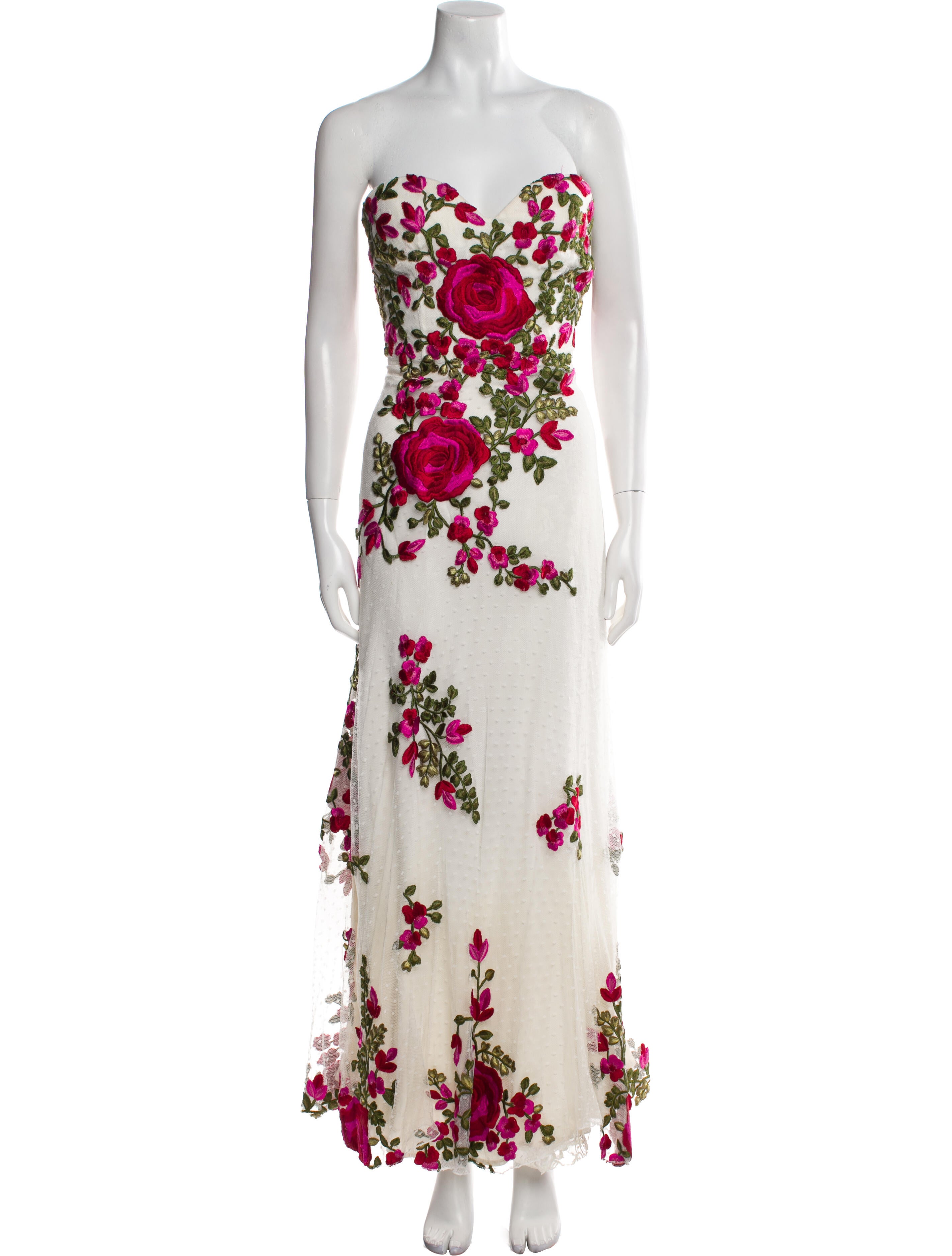 Naeem Khan Floral Print Long Dress