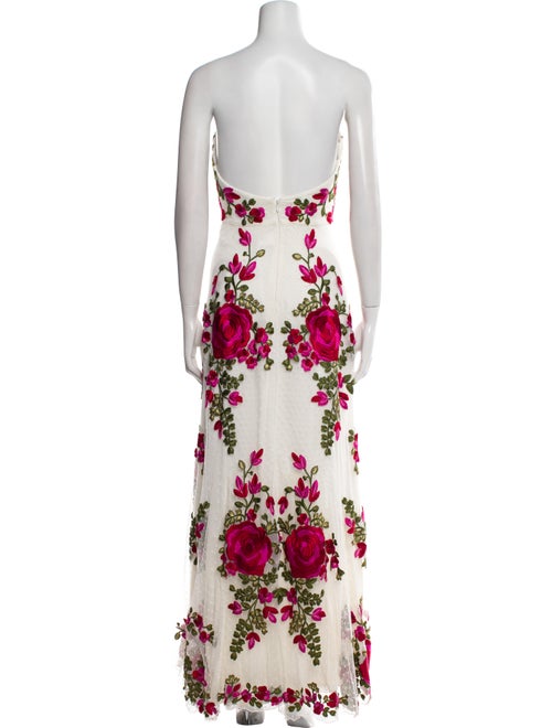 Naeem Khan Floral Print Long Dress