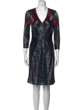 Naeem Khan Silk Knee-Length Dress