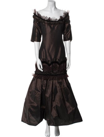 Naeem Khan Silk Long Dress