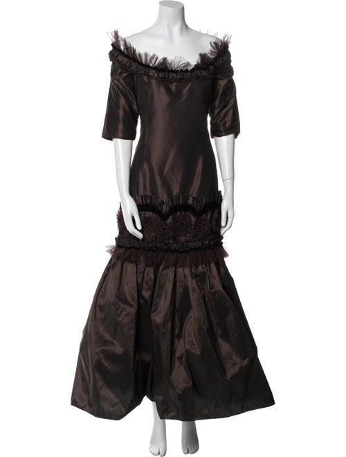 Naeem Khan Silk Long Dress